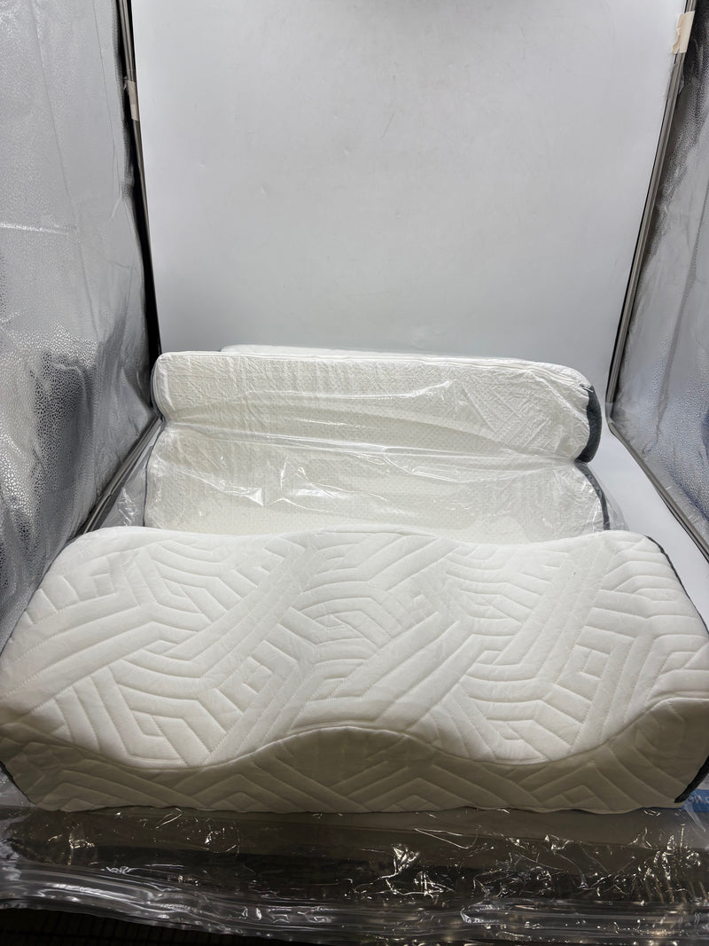 GENERIC WEDGE PILLOW SET, 39.35X27.55 INCH- WHITE/GRAY - Like New