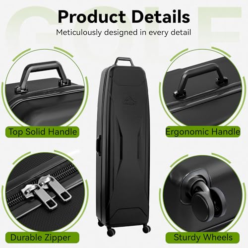 UNIHIMAL GOLF TRAVEL BAG HARD CASE FOR AIRLINES - BLACK/BLUE - Brand New