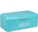 HOME BASICS Powder Coated-steel Bread Box with Lid BB44456 - Turquoise - Like New