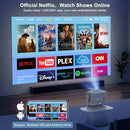 COOLKANGAROO PROJECTOR WIFI BLUETOOTH PORTABLE AUTO FOCUS KEYS STAND - SILVER - Like New