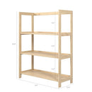 JELA-USA JELA SOLID WOOD 3 SHELF UNASSEMBLED PANTRY SHELVING, UNFINISHED - Like New