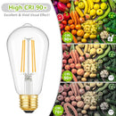 KONDRAS DIMMABLE LED BULBS 7W 850LUMENS 60W E26 ST58 Antique Light Bulbs 6-Pack - Like New