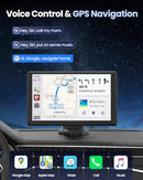 MOECKEARLA WIRELESS CARPLAY 5K DASH CAM 9" PORTABLE APPLE CARPLAY - BLACK - Like New