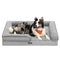 FEANDREA ORTHOPEDIC DOG BED MEMORY FOAM DOG BED SOFA PET COUCH - DOVE GREY - Brand New