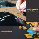 Bemlay Scratch Off World Map +Travel eBooks Fun,Learn,Decor 32.4"x23.4" - Brand New