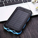 WINSWAY PORTABLE SOLAR PANEL POWER BANK, 10000MAH - BLUE/BLACK - Like New