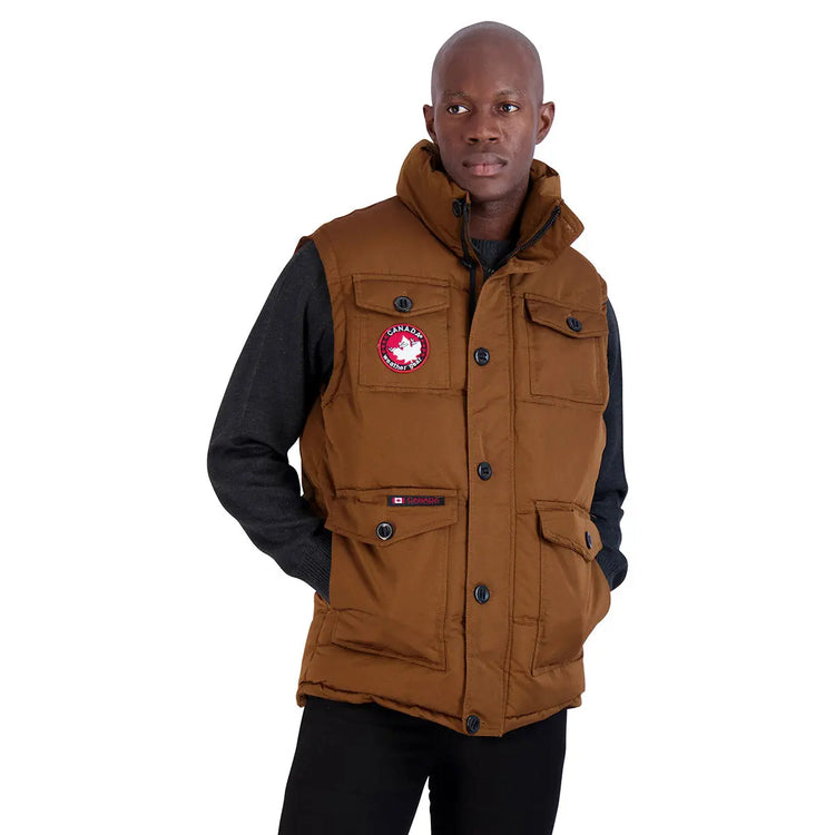 CANADA WEATHER GEAR MEN'S PUFFER VEST, OAK, 2XL, OMCW387 - Like New