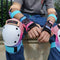 EIGHT BALL KIDS PAD SET 3PK, ELBOW, KNEE, WRIST PROTECTION, AGE 8+ - SUNSET - Like New