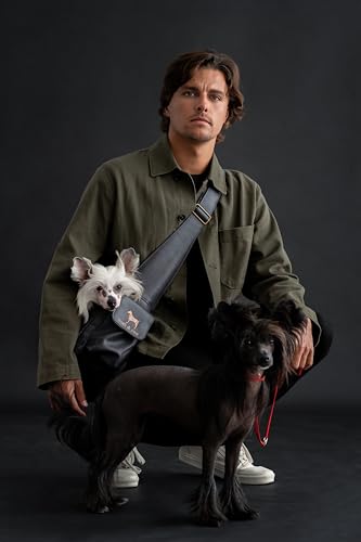 NOAH & PAW DOG SLING CARRIER FOR SMALL DOGS CATS DETAILED - CHARCOAL - Brand New
