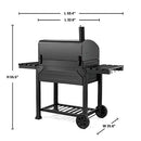 ROYAL GOURMET CD2030 CHARCOAL GRILL LARGE 30", OUTDOOR BARBEQUE - BLACK - Like New