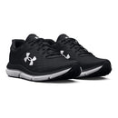 UNDER ARMOUR WOMEN'S CHARGED ASSERT 10 SIZE 6 BLACK BLACK WHITE - Like New