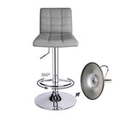 Leader Modern Square Back Bar Stools, Adjustable Swivel Bar Stool Set of 2 - Brand New