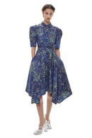 GARYGRAHAM422 WOMEN'S AMANDA DRESS - SIZE: WOMEN XS - INDIGO FLORAL - Brand New