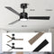 AHAWILL 42" CEILING FAN LIGHTCEILING FANS LIGHTS REMOTEOUTDOOR FLUSH M - BLACK - Like New