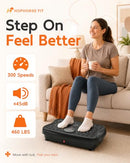 HOPHORSE FIT VIBRATION PLATE FOR LYMPHATIC DRAINAGE BODY VIBRATING BOARD - BLACK - Like New