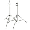 Neewer 2-pack Stainless Steel Light Stand Foldable Heavy Duty 37-79in/95-200in - Brand New