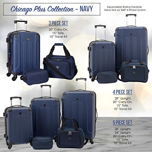 TRAVELERS CLUB CHICAGO HARDSIDE EXPANDABLE SPINNER LUGGAGES 5 - Scratch & Dent