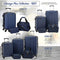 TRAVELERS CLUB CHICAGO HARDSIDE EXPANDABLE SPINNER LUGGAGES 5 PIECE SET - Navy - Like New