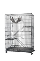 Homey Pet-36 Three Tiers Cat Cage with Pull Out Tray and Casters CT-P3W - Grey - Brand New