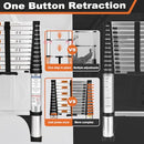 Soctone Telescoping Ladder 12.5FT Aluminum Button Retraction Extension Ladder - Like New