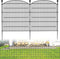 BILIBOMPA 10 PANELS DECORATIVE GARDEN FENCE - 32 IN (H) X 26 FT (L) - BLACK - Like New