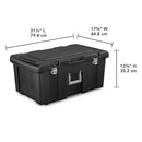 Sterilite Footlocker Stackable Storage Bin with Latching Lid Wheels B00ESLT6NE - Brand New