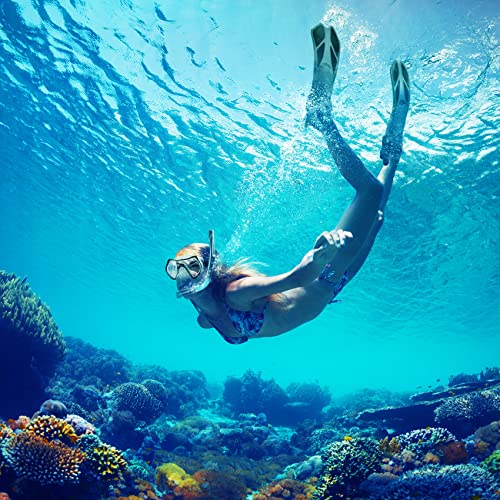 ZEEPORTE MASK FIN SNORKEL SET TRAVEL SIZE SNORKELING GEAR MEN - Scratch & Dent