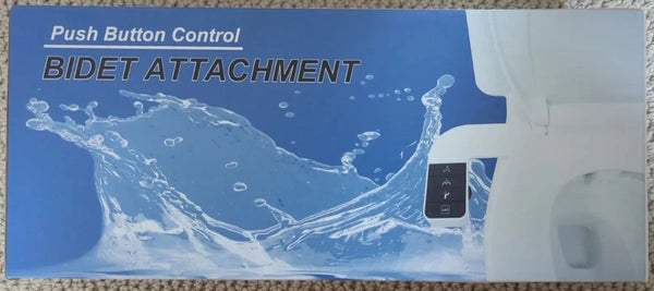 GENERIC PUSH BUTTON CONTROL BIDET ATTACHMENT - WHITE - Like New