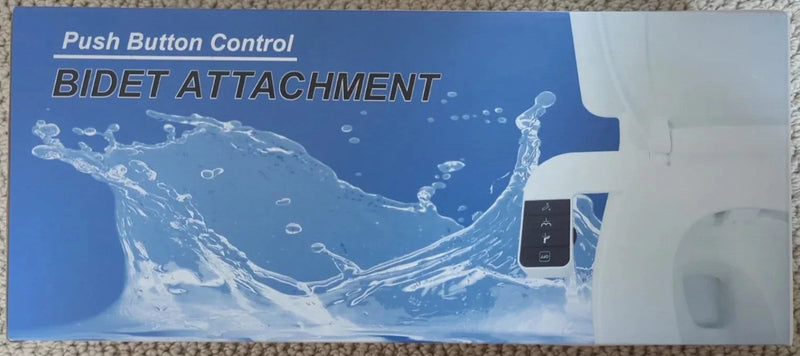 GENERIC PUSH BUTTON CONTROL BIDET ATTACHMENT - WHITE - Like New