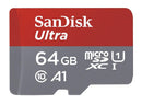 SanDisk 2x64GB Ultra Plus MicroSDXC UHS-1 Cards with SD Adapters - RED/GRAY - Brand New