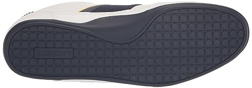 746CMA0007042 LACOSTE MEN'S CHAYMON SNEAKER SIZE MEN 10.5 WHITE/NAVY - Like New