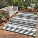 GARVEE OUTDOOR GRAY 8X10 RUG WATERPROOF FOLDABLE - GRAY - Like New