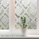 Finnez Decorative Privacy Window Film, 3D Rhombus Pattern, 35.4 x 78.7 in - Brand New