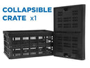 Work-It! Collapsible Milk Crate | 49 Liter Folding Storage Bin Stackable Plastic - Brand New