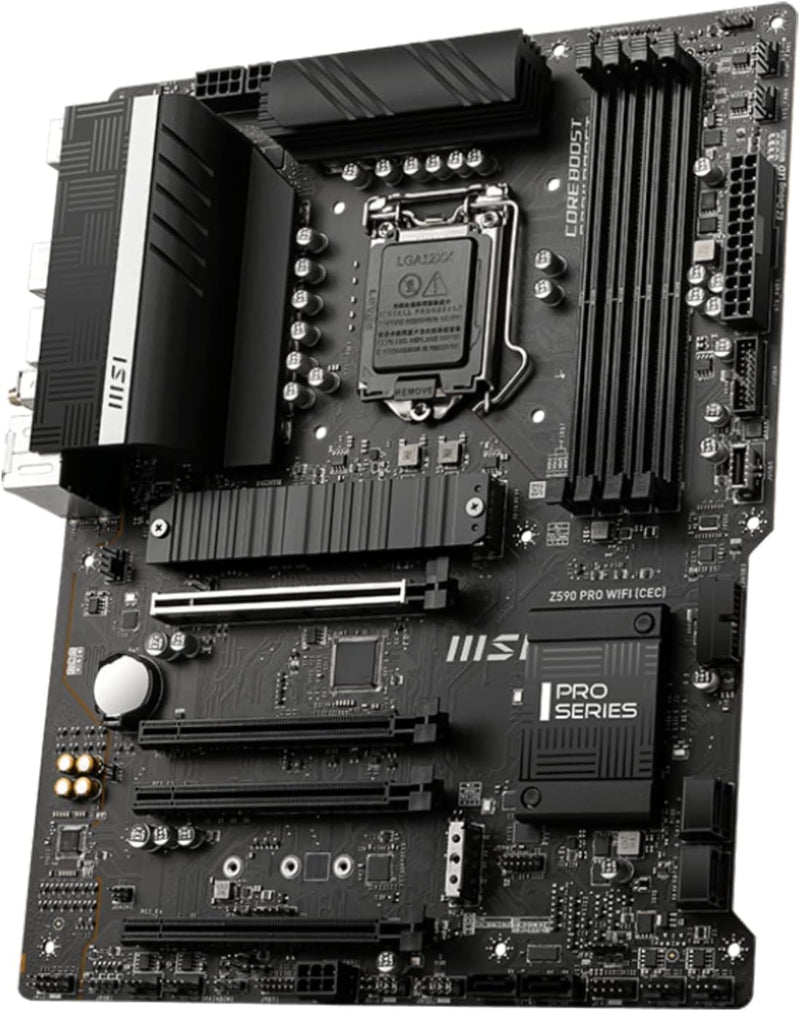 MSI Z590 PRO WiFi (CEC) Computer Gaming Motherboard ATX, 11th/10th Gen - Black Like New