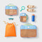 CAT & JACK KIDS' 4PC PACKING CUBE SET - RAINBOW - Like New
