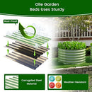 Olle Twin Round Metal Raised Garden Beds, 17" Tall 24" X 17" - SAGE GREEN - Like New
