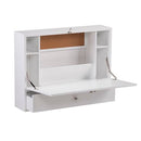 SEI Furniture Wall Mount Folding Floating Desk in White - Brand New