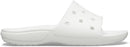CROCS UNISEX-ADULT CLASSIC SLIDE SANDALS - SIZE: MEN 7 WOMEN 9 - WHITE - Brand New