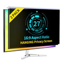 DEJIMAX 2-Pack 27" Computer Privacy Monitor Anti-Blue Light Blocked - Blue/Clear - Brand New