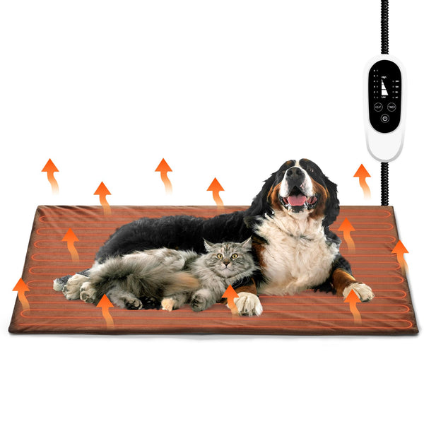 TURBRO 48x28” XX-Large Pet Heating Pad, Electric Heated Dog Bed, 48A-BLUE - Blue - Like New