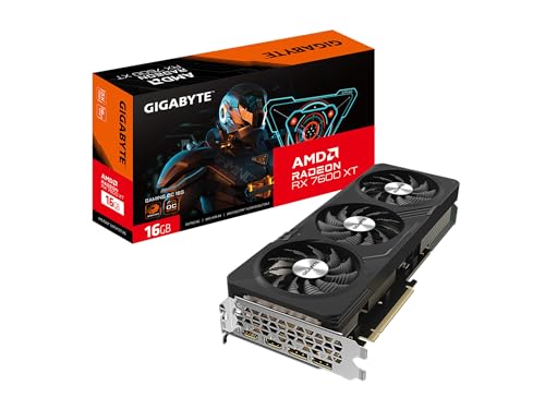 GIGABYTE RADEON RX 7600 XT GAMING OC 16G GRAPHICS CARD - BLACK - Like New