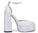VETASTE PLATFORM CHUNKY HIGH BLOCK HEELS ANKLE STRAP PARTY WEDDING DRESS PUMPS - Like New