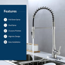 Bio Bidet FLOW Kitchen Faucet with Pull Down Sprayer - Brushed Nickel - Like New