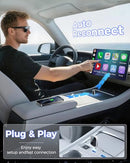 VNILRGLE WIRELESS CARPLAY ADAPTER FOR APPLE IPHONE CONVERTS WIRED - SILVER - Like New