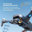 LOQFGDW 4K DRONE (EQUIPPED WITH DUAL CAMERAS), FOLDABLE DRON, LOQF-1234 - BLACK - Like New