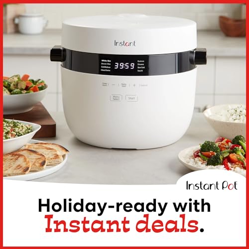 INSTANT POT 20-CUP RICE COOKER RICE GRAIN MULTI-COOKER CARB REDUCING - WHITE - Like New