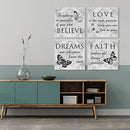 Motivational Quotes Contemporary Nature Butterfly Picture Print Black White - Brand New