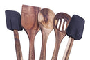 TOOKSA PREMIUM 5 PIECE ACACIA UTENSIL SET BLACK TKS-ACAUTENSIL-5P-BK - Like New