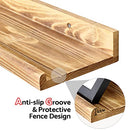 Annecy Floating Shelves Wall Mounted Set of 3 47" B08YN2GCKN - Carbonized Black - Brand New